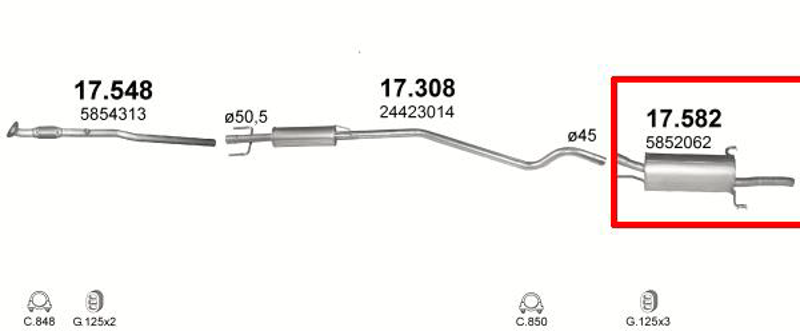 Bosal: 185-609, Ferroz: 07.197